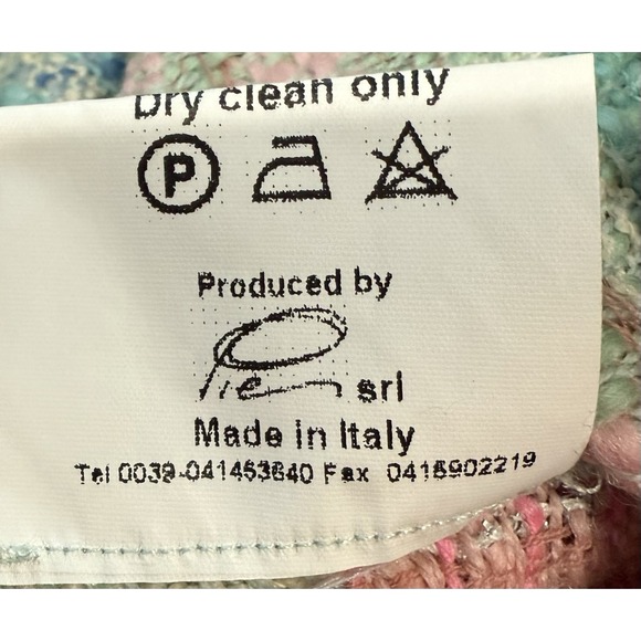 Balmain Paris Pastel Multicolor Tweed Cropped Jacket Wool Blend IT 44 / US 8 - Picture 7 of 7